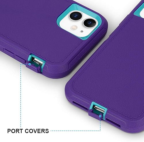 Miniatura 4 de CAFEWICH Funda para iPhone 11, resistente a prueba de golpes, 3 capas, protección de cuerpo completo, de alto impacto, de goma híbrida, resistente,