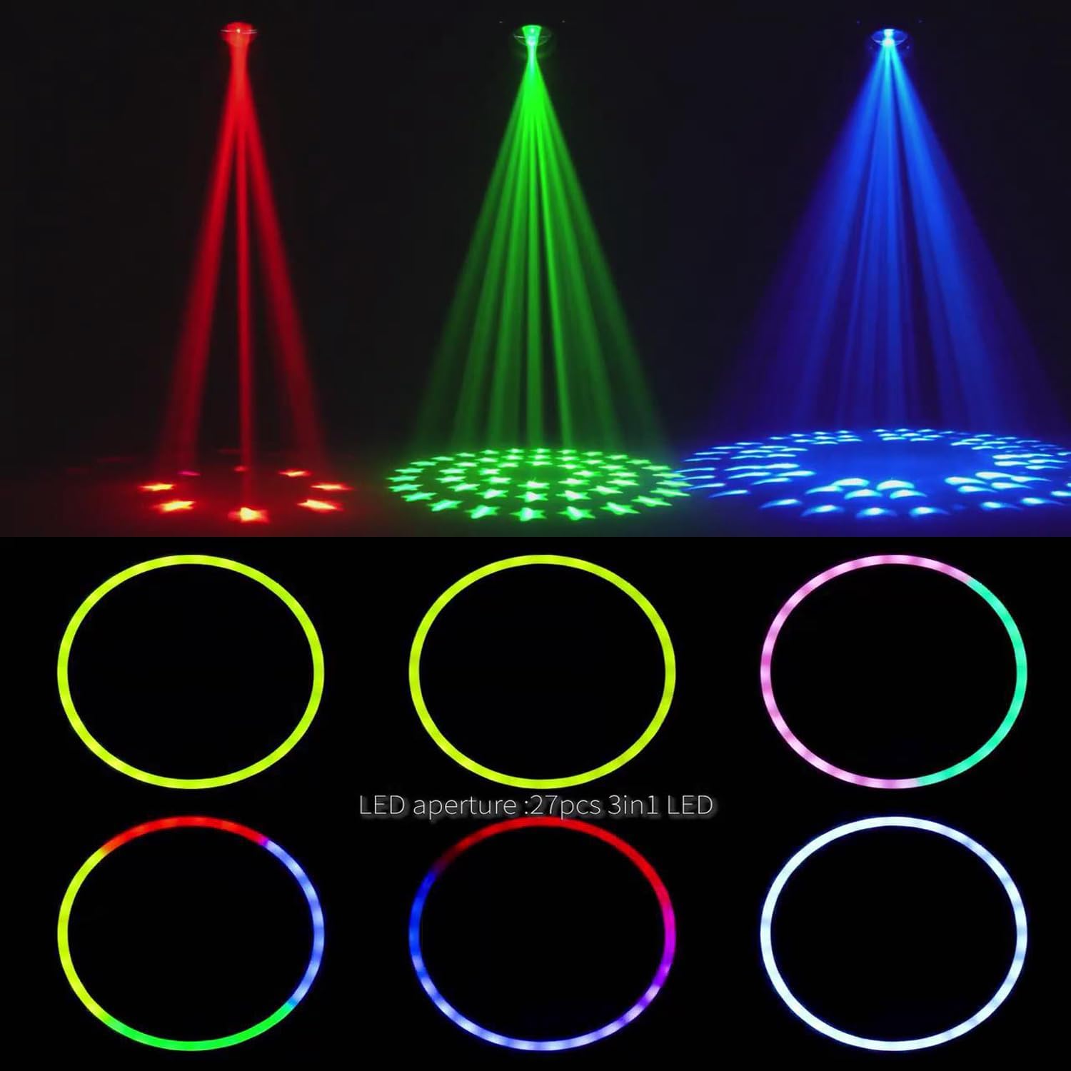 JUNMAN 295W 14R Beam Moving Head DJ Disco Stage Light DMX512 18CH Double Prism Led Strip Rainbow Effect Lights