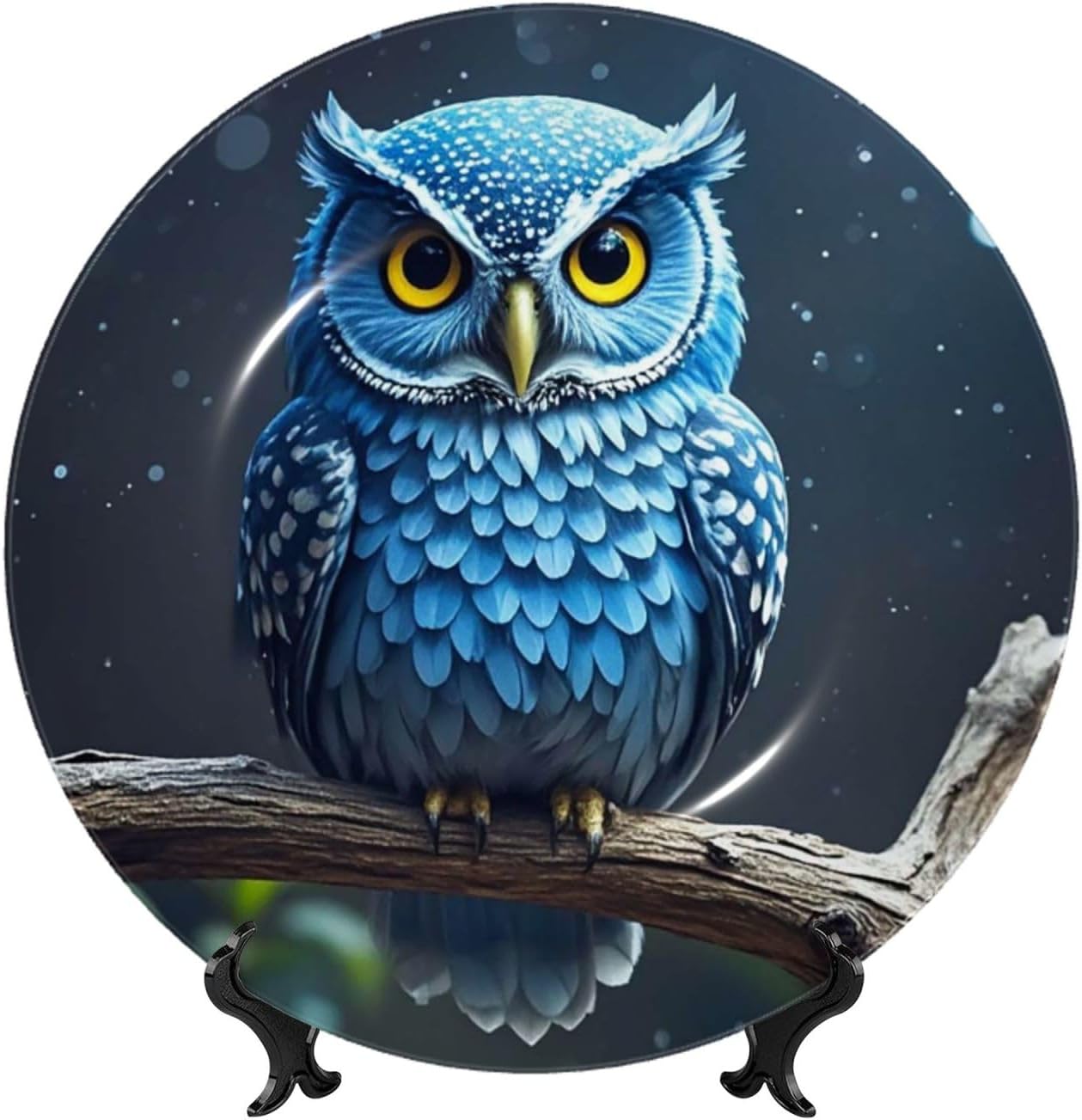 Decorative Plate Art Crafts Bone China Decorative Plate with Display Rack Souvenir Wall Decor Ceramic Ornaments Dinner Plates Ceramic Decoratives Plates for Home Office 10in