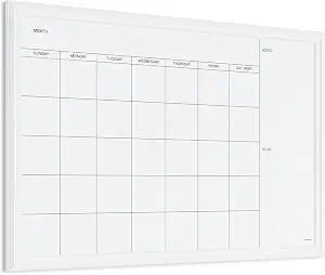 U Brands Magnetic Dry Erase Calendar White Board, 30