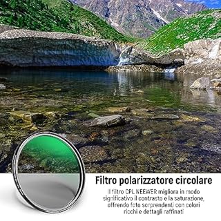 NEEWER Filtro Polarizzatore 58mm, Filtro Polarizzatore Circolare MC CPL con Rivestimento Nano Resistente a 24 Strati e Vetro Ottico HD/Ultrasottile,Riduce Riflesso/Aumenta Contrasto/Ridurre bagliore