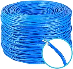 CABO REDE CFTV CAT. 5 4X26 AWG (0,45) - AZUL - ROLO COM 100M JEA