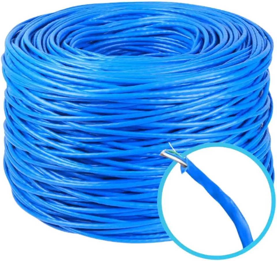 CABO REDE CFTV CAT. 5 4X26 AWG (0,45) - AZUL - ROLO COM 100M JEA