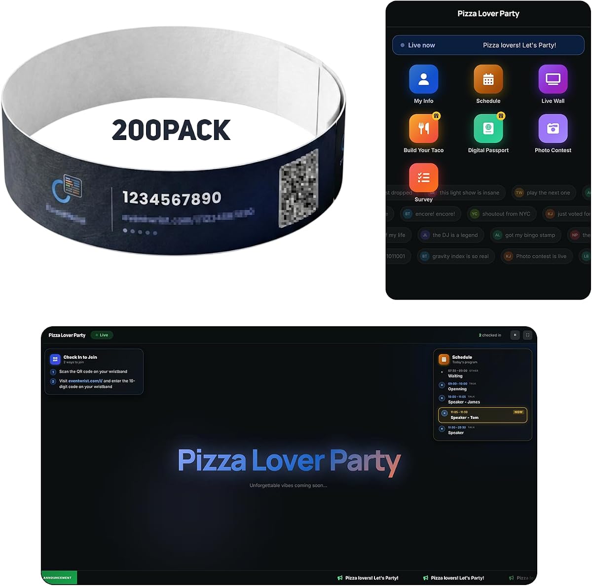 Smart Event Wristbands for Events Bulk