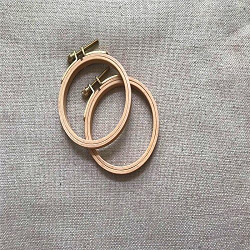 Beech Wood Embroidery Hoops - Small Round Craft Frames for Hand Stitching, Cross Stitch, DIY Art, Natural Wooden Hoops Small Wooden Craft Rings Round Stitching Frames (5pcs, 3 inch)