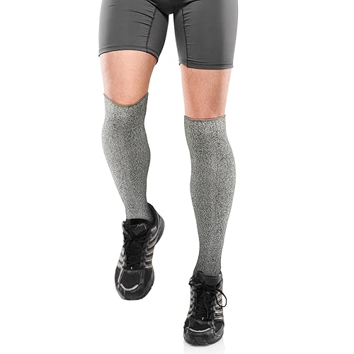 Miniatura 7 de Zhanmai Mangas de pierna resistentes a los cortes a prueba de mordidas mangas protectoras para soldadura, protección de corte de césped