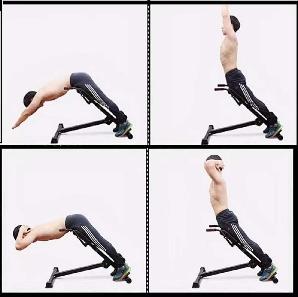 ComMax Roman Chair Back Hyperextension Bench-Foldable Back Extension Machine -30-40-50 Angle & Height Dual Adjustable Roman Chair Exercise Equipment for Home Gym