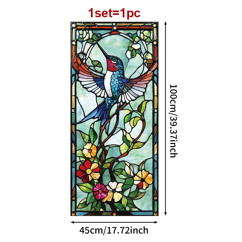 Vinilo decorativo para ventana con diseño de colibrí 17x39 pulgadas miniatura 3