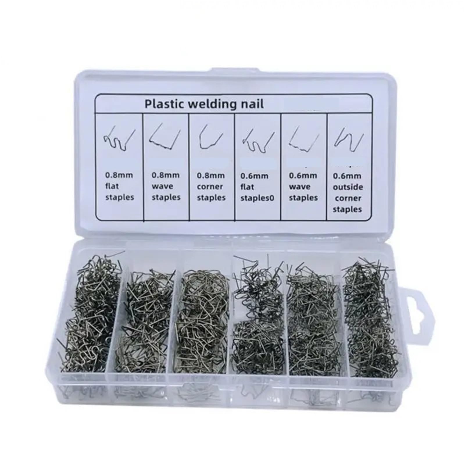 Zgrzewarka do plastiku Do spawarki tworzyw sztucznych Samochodowa maszyna do naprawy Drut spawalniczy Naprawa zderzaka samochodowego Spawarka(3000Pcs In Box)