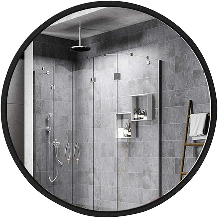 Bathroom Mirrors Round Mirror Black Edge Wall High Definition Bathroom ...