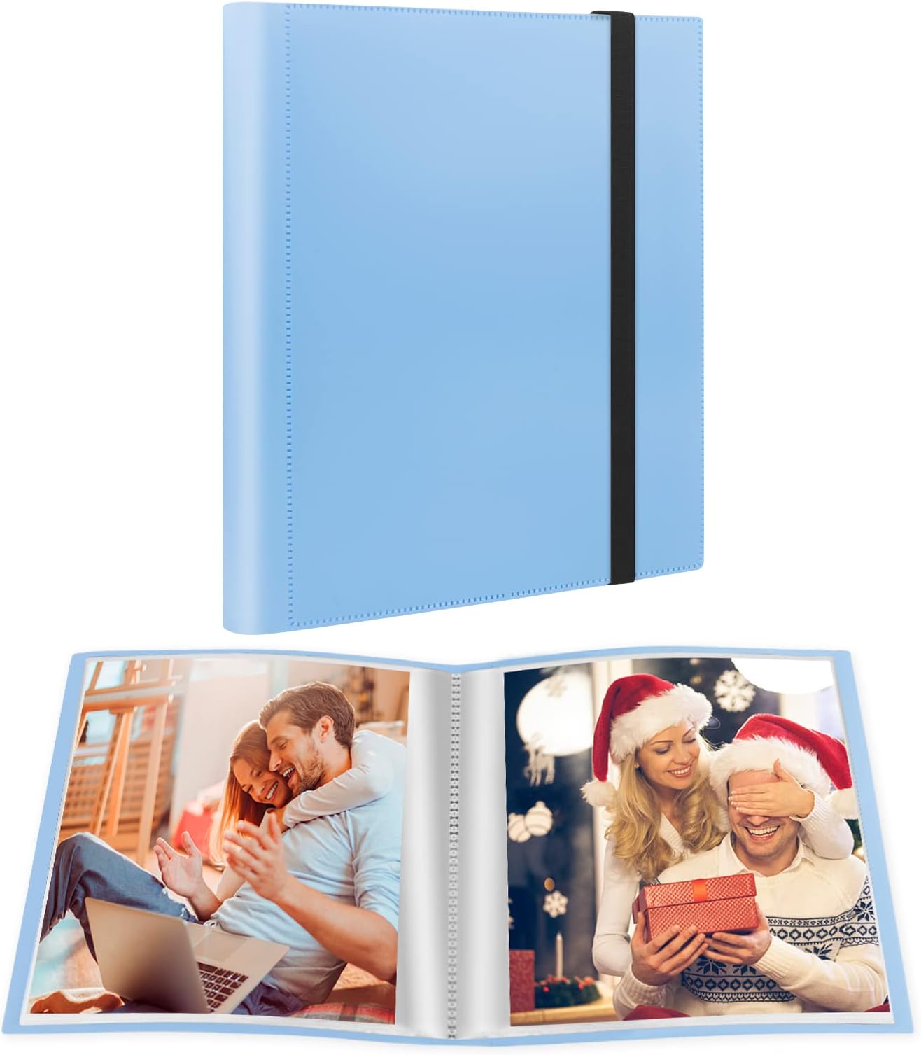 Photo Album 8x10, 8x10 Photo Album Book Holds 68 Photos, Art Portfolio Binder...