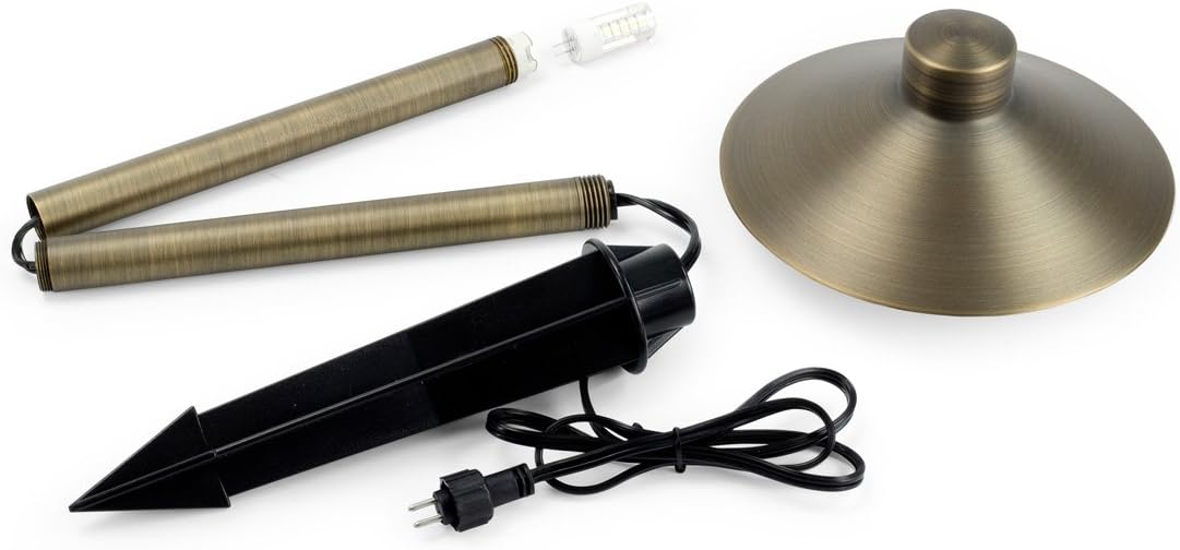 Aquascape Path and Area LED Landscape Light 6-Pack, Hat Top Design, Durable Brass, Antique Bronze Finish, 3-Watt, Low Voltage LVL | 84065