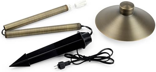 Vista 3 de Aquascape Path and Area - Paquete de 6 luces LED para paisaje, diseño superior de sombrero, latón duradero, acabado de bronce antiguo, 3 vatios, LVL