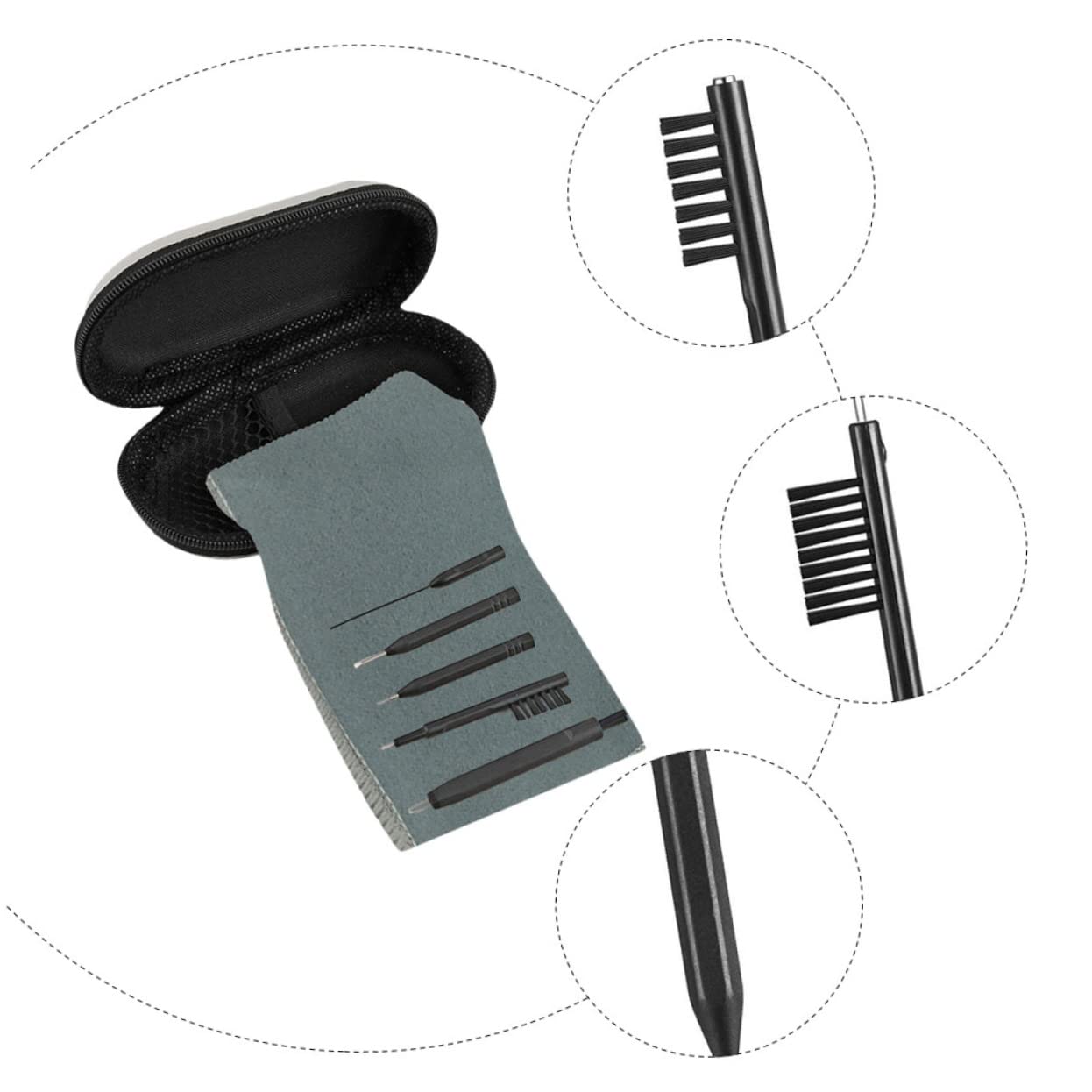Mobestech 14pcs Earwax Remover for Hearing Aids Cleaning Brush Set Hearing Aid Accessories Ear Bud Cleaning Kit
