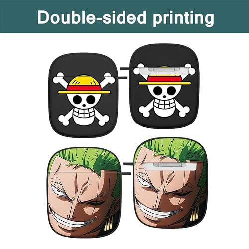 [2 Pack] Anime Pattern Case For Airpod 1/2,Full Protective Shockproof Wireless Earphone Case With Key Chain,Headphone Case For Airpod 1&2 For Boys Girls Women Men（Skull #TOP2