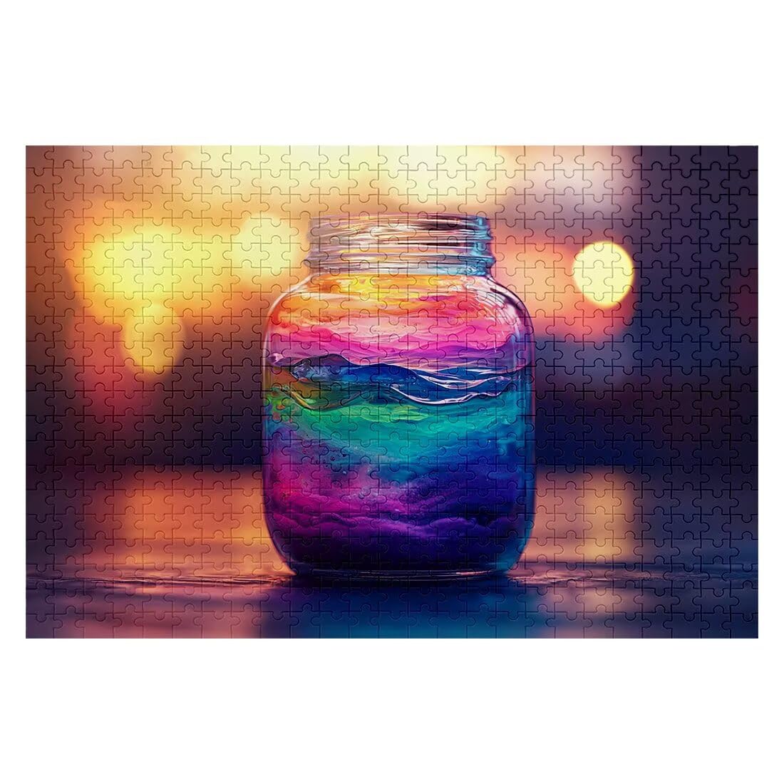 Puzzle 3000 elementów dla dorosłych, sowa, butelka, klasyczne drewniane puzzle dla dorosłych, 122 x 81 cm, imponująca gra edukacyjna, wyzwanie, gra logiczna dla całej rodziny, relaksacyjny, prezent