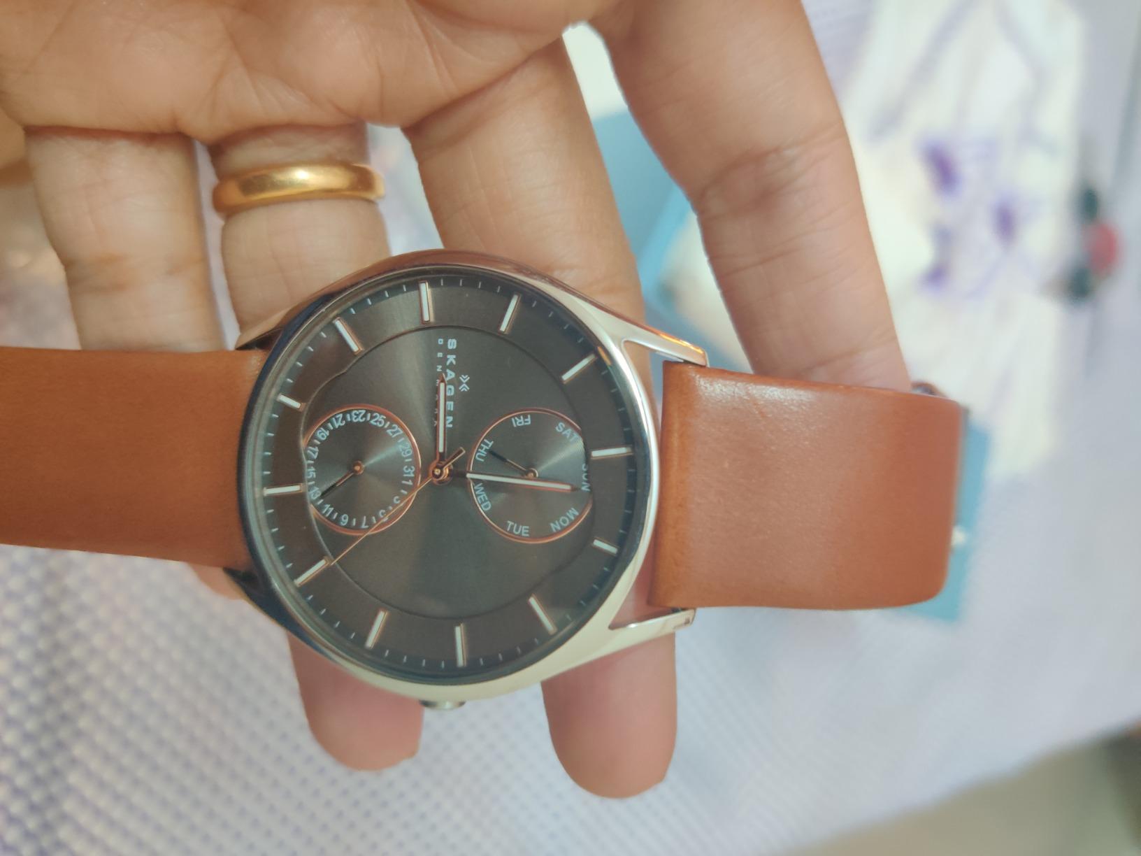 Buy Skagen Stainless Steel Holst Chronograph Analog Grey Dial Men Watch ...