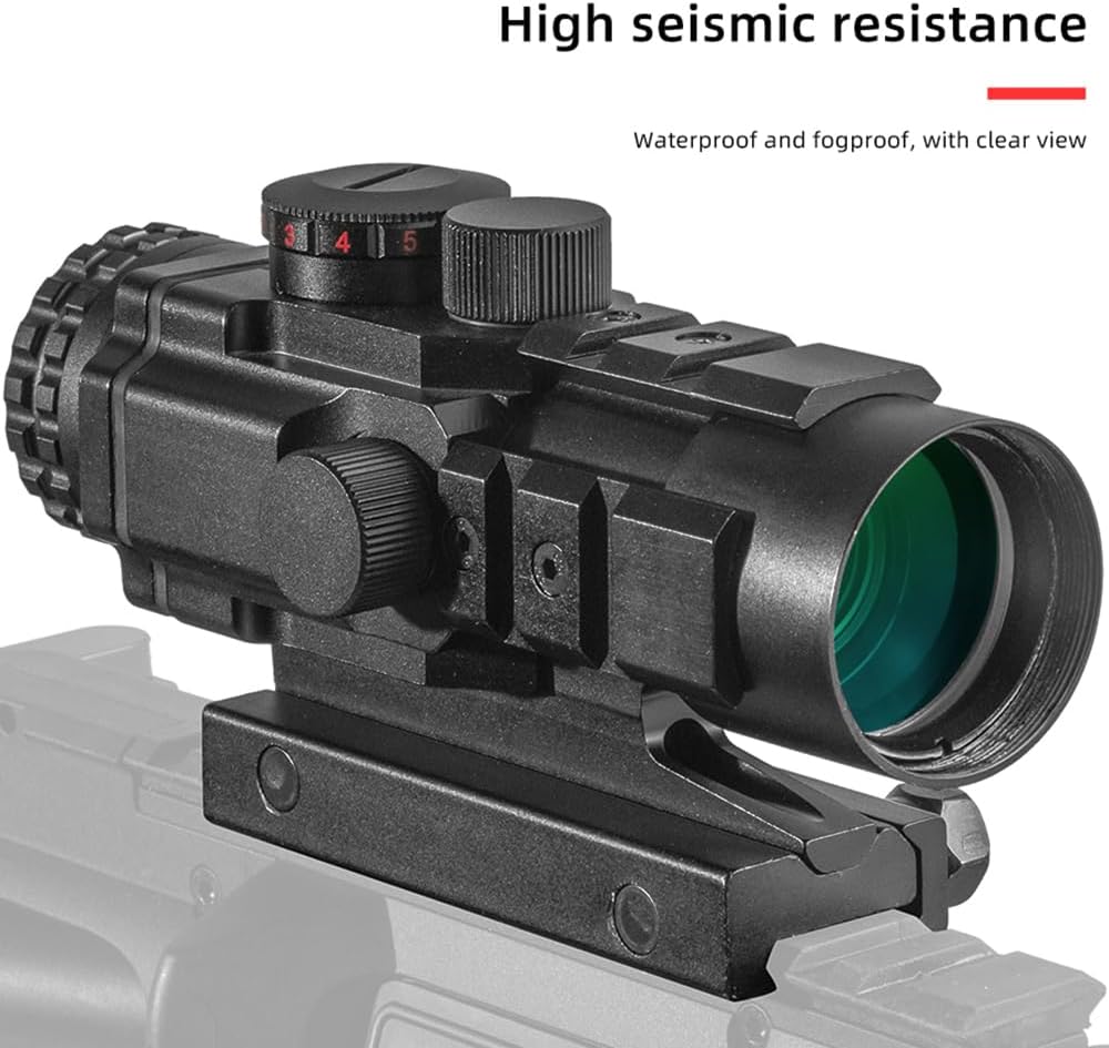 3X32 Red and Green BDC Chevron Scope Tactical Optical Rifle Scope with Rails for 20mm Rifle Scope