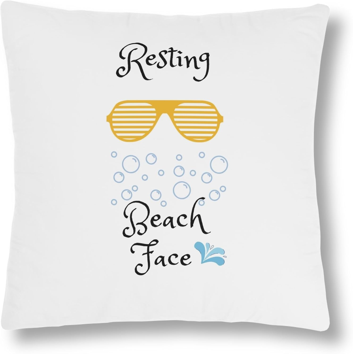 Resting Beach Face Waterproof Pillows 16" × 16" / Square