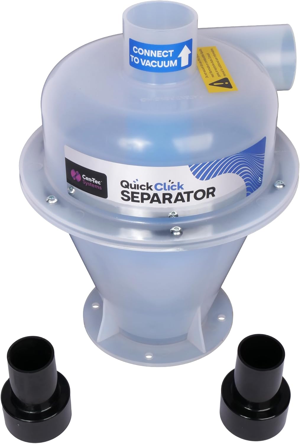 Quick Click Dust Collection Woodworking Cyclonic Separator for Wet/Dry Vacuums with 2 Shop Vacuum Adapters