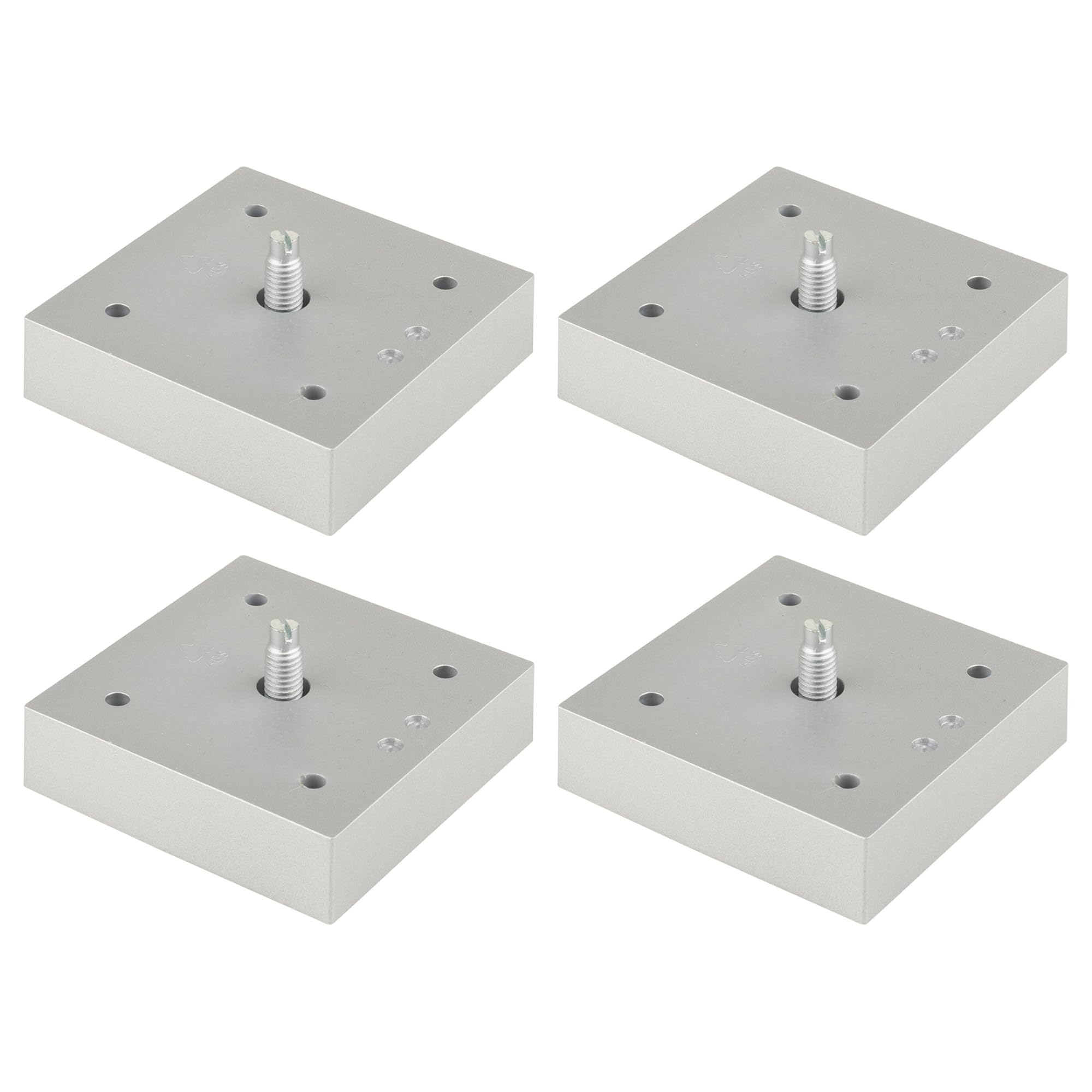 Patas para muebles grises de plástico regulables de 20 mm para armarios, sofás y cocinas