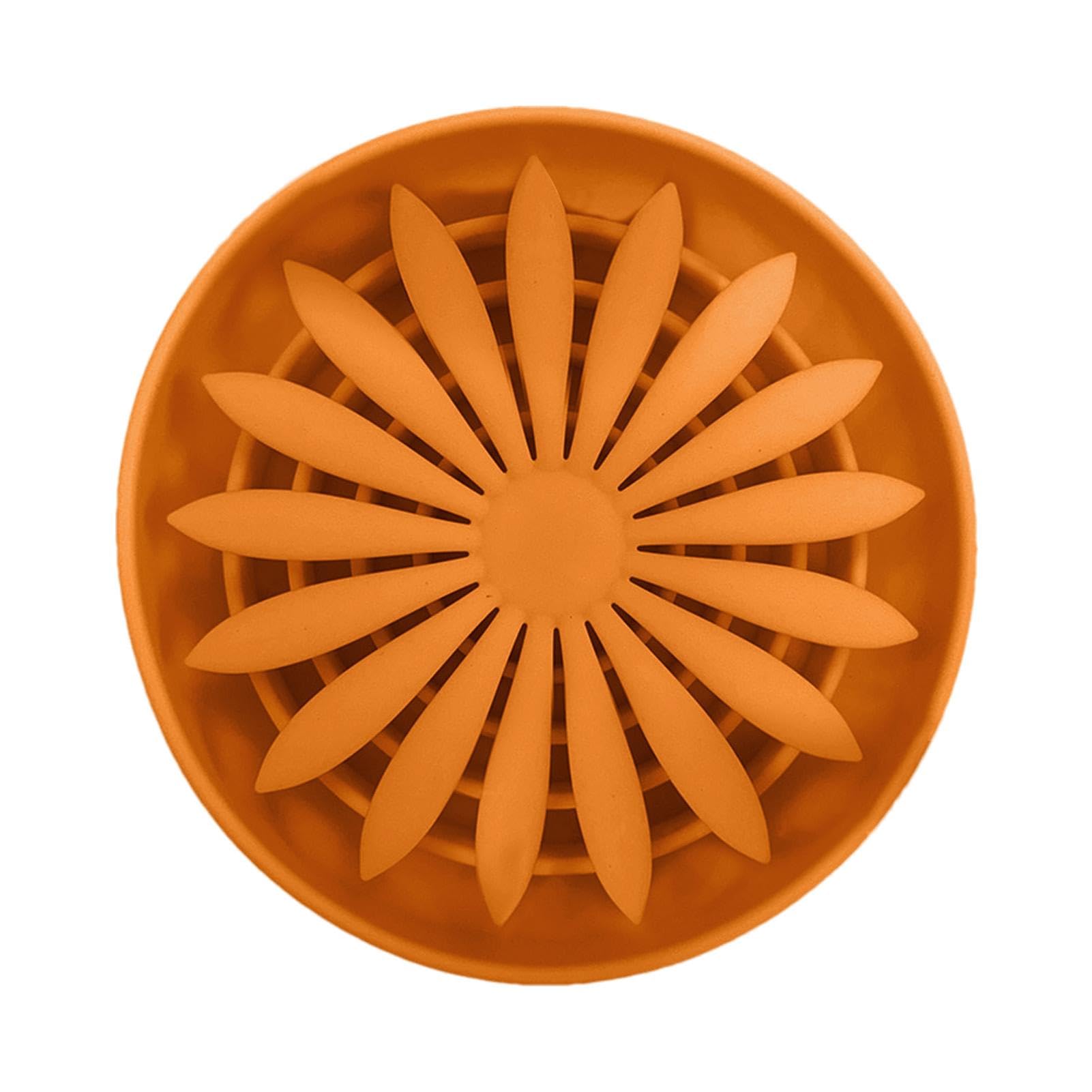Comedero automático para Gatos， Comedero Lento for Perros - Antideslizante for y Otras Mascotas(Orange)