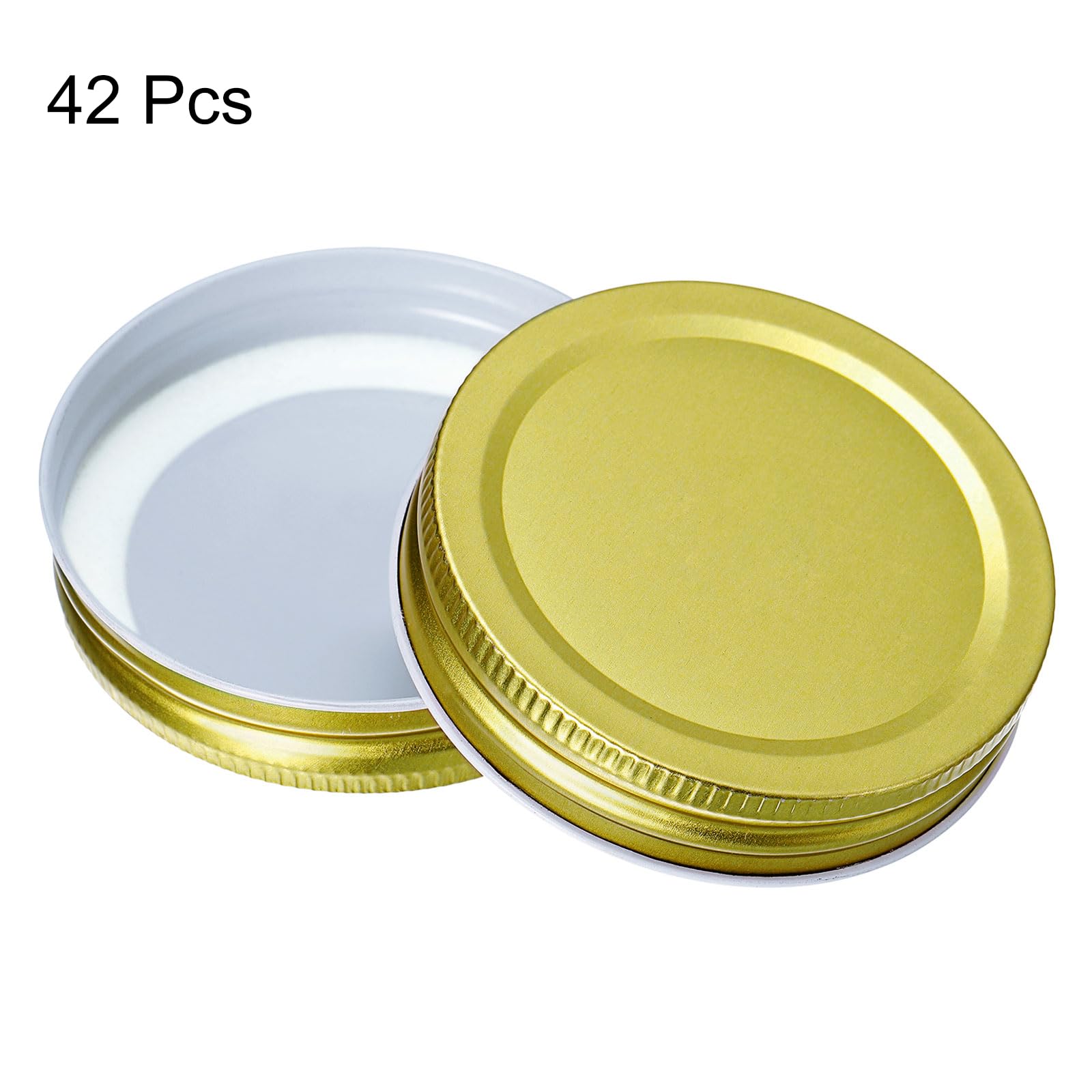 QUARKZMAN 42pz Coperchi per Barattoli Mason Jar 70mm/2,76" Antigoccia Oro
