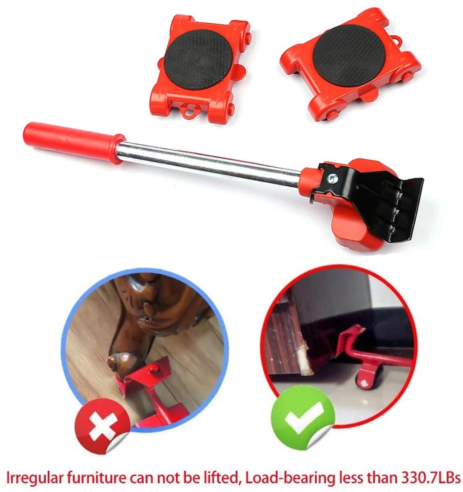 Kit di trasloco per mobili pesanti, set da 13 pezzi con ruote e strumenti di sollevamento, attrezzatura essenziale per un facile trasporto e riposizionamento di oggetti pesanti