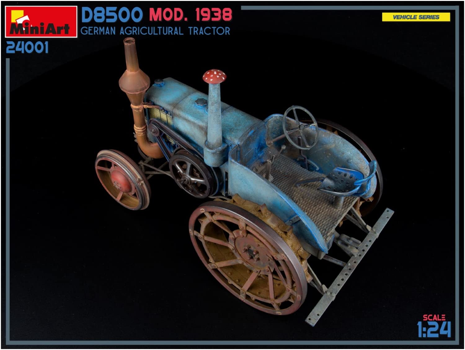 MiniArt 24001 1:24 DT. Tracteur agricole D8500 Mod. 1938- Reproduction fidèle, modélisme, kit Plastique, Bricolage, Hobby, Collage, kit modèle réduit, Assembler, Non Peint