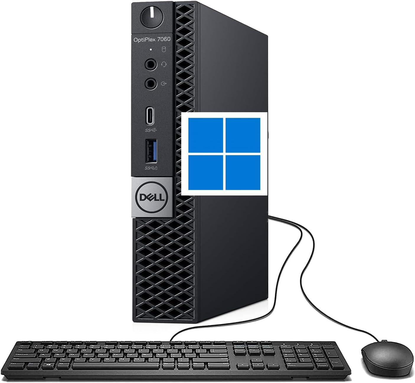 Dell OptiPlex 7060 Mini PC Desktop, Windows 11 Pro i5 Computers, Intel Core i5-8500T, 8GB RAM, 256GB SSD, Mouse and Keyboard, USB WiFi, Bluetooth (Renewed)
