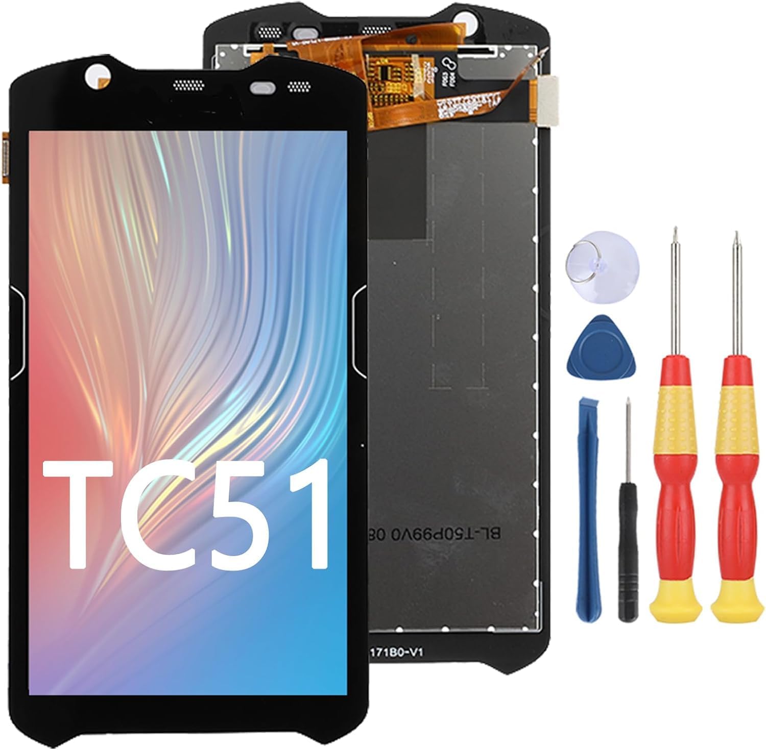 LCD Display Compatible with Zebra TC51 / TC52 / TC56 LCD Display Touch Screen Assembly Repair Replacement Parts with Tools