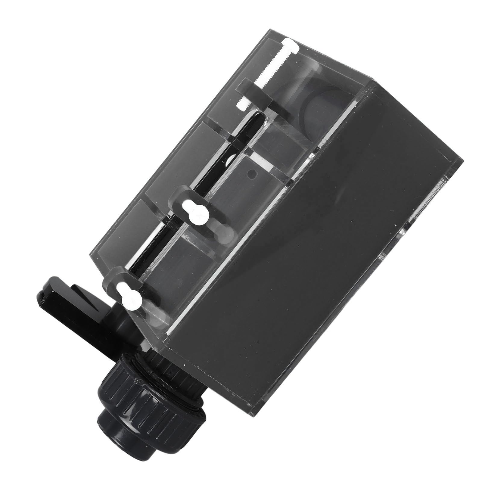 HEEPDD Scatola di Troppopieno in Acrilico per Acquario, Filtro per Vasca Montato a Parete, Migliora la Circolazione dell'acqua per Acquari d'acqua Dolce e Salata (BLACK)