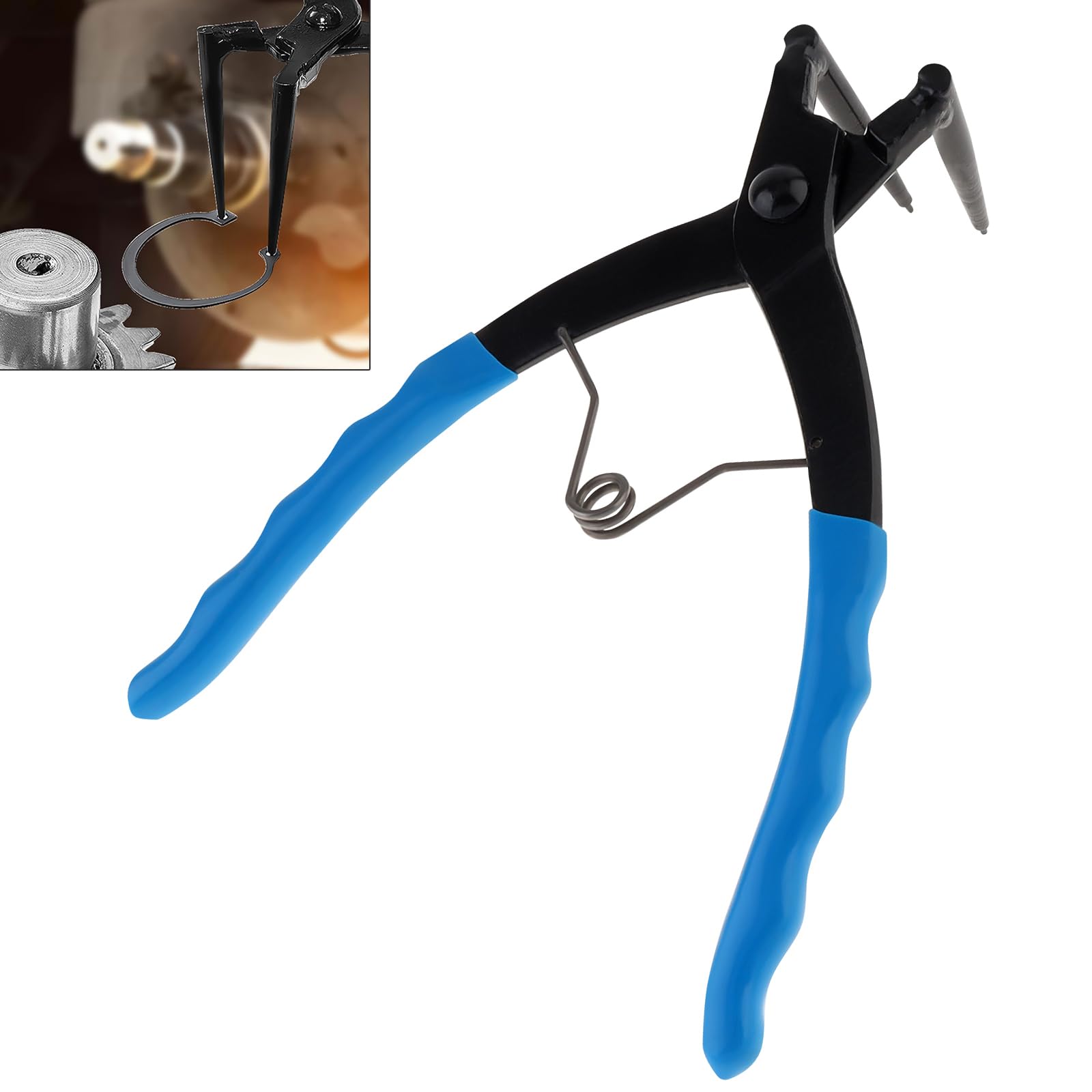 Ensemble de pinces à anneau à encliquetage, pince à long bec de 90 degrés, pince à circlips courbée, pince à circlips à cylindre maître interne, pince à anneau de retenue pour camions, motos,