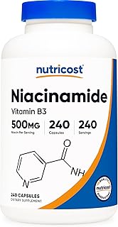 Nutricost Niacinamide (Vitamin B3) 500mg, 240 Capsules - Non-GMO, Gluten Free, Flush Free Vitamin B3