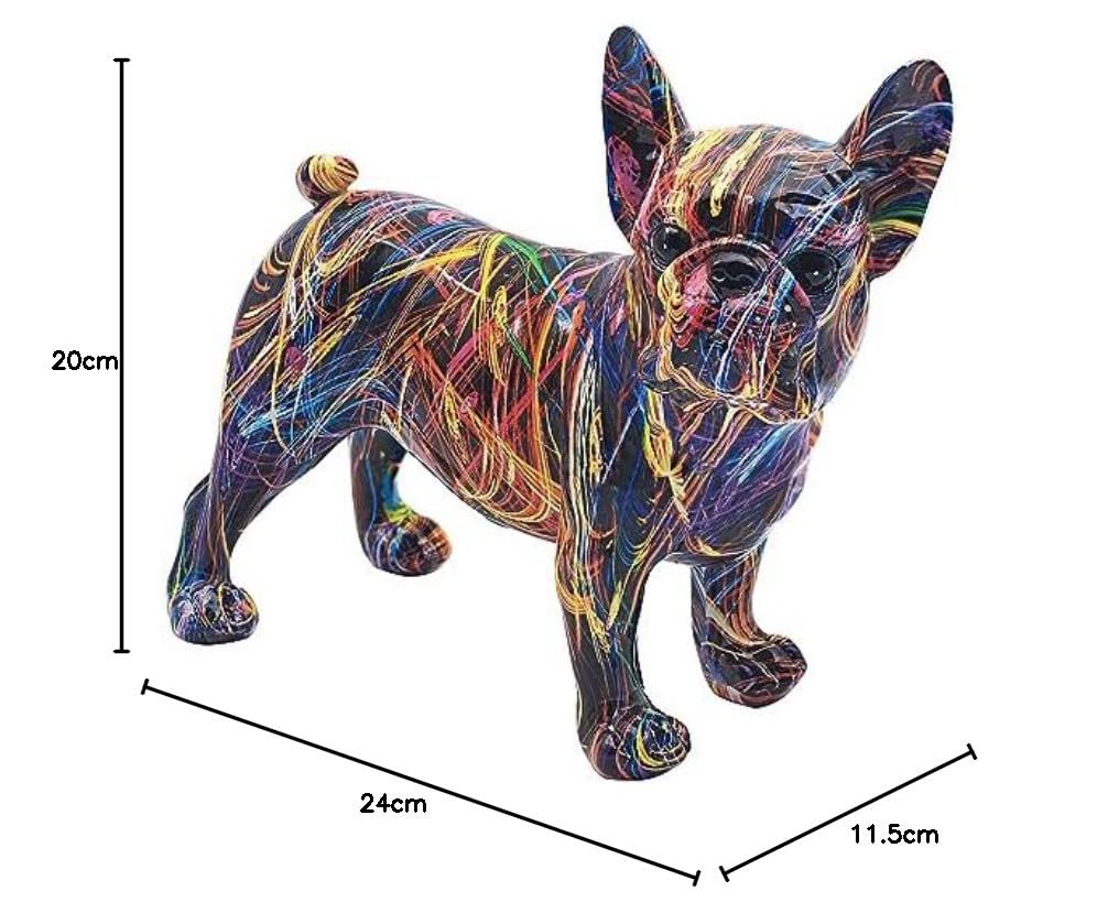 Lesser & Pavey Supernova buldog francuski figurka do domu i biura | ozdoby do dekoracji domu prezent dla kobiet i mężczyzn | piękna figurka do wewnątrz i na zewnątrz | ozdoby dekoracyjne do salonu
