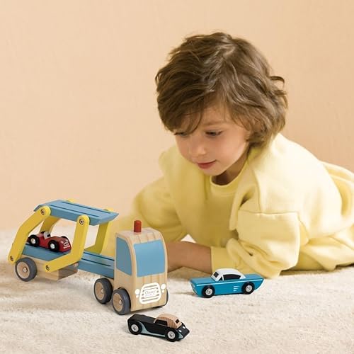 Miniatura 6 de Classic World Transportador de madera con 3 coches