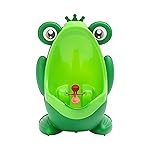 AOMOMO Urinal for Toddlers Boys with Frog Funny Aiming Target,Frog Urinal Potty Training (CrownFrog)