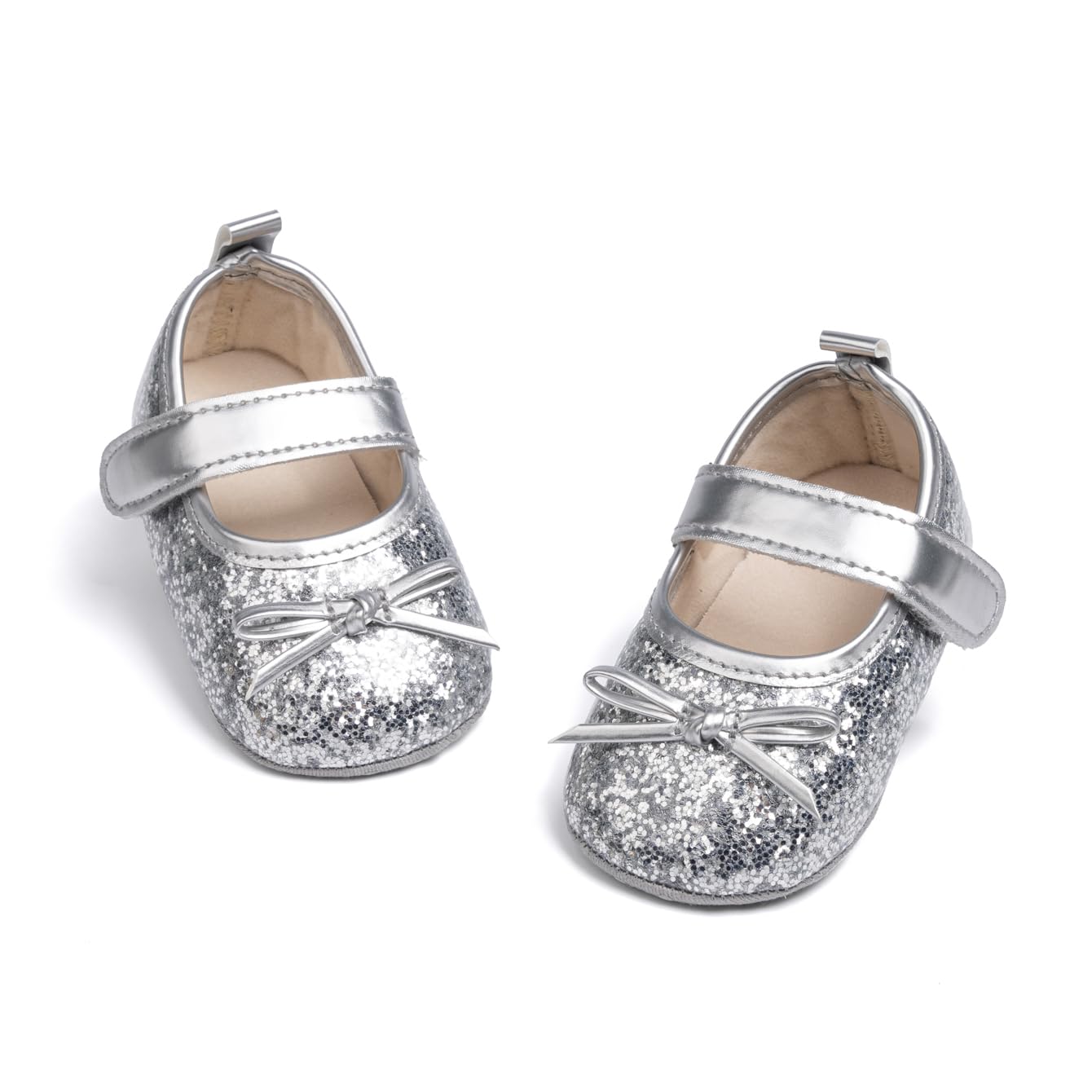 CENCIRILY Baby Girl Mary Jane Shoes Anti-Slip First Walking Bowknot Soft Sole Princess Wedding Dress Flats for 0-18 Month — view 15