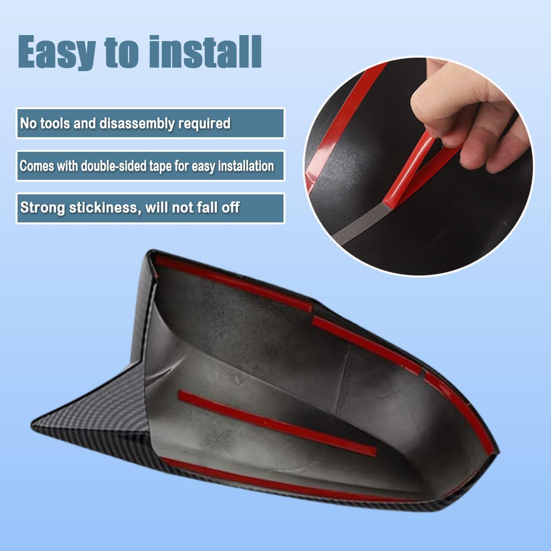 XITER Rear View Side Mirror Cover Side Mirror Cap for Ford Mustang 2015-2026 GT/GT Premium/Ecoboost/Ecoboost Premium/V6,Not Fit Mustang Mach-e,Without Turn signal Light-Carbon Fiber