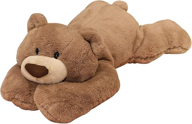 NASTAH Weighted Anxiety Dinosaur Plush,Weighted Teddy Bear For Anxiety,Weighted Stuffed Animal Anxiety,Hug Stress Relief Plush Pillow Soft Animals Dolls Birthday Gift, Brown Bear, 50cm