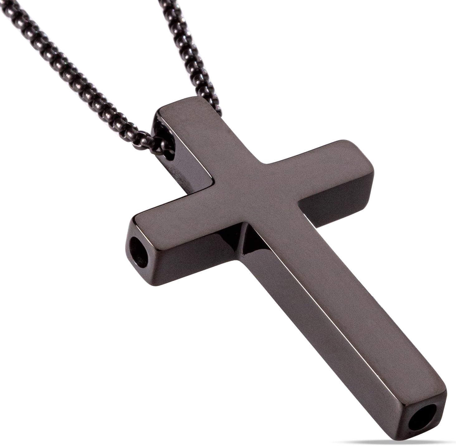 Cross Breathing Necklace, Anti-Anxiety Mindfulness Necklace for Meditation Relaxation, Premium Stainless Steel Breathwork Tool, Anxiety Relief Items for Teens Gift