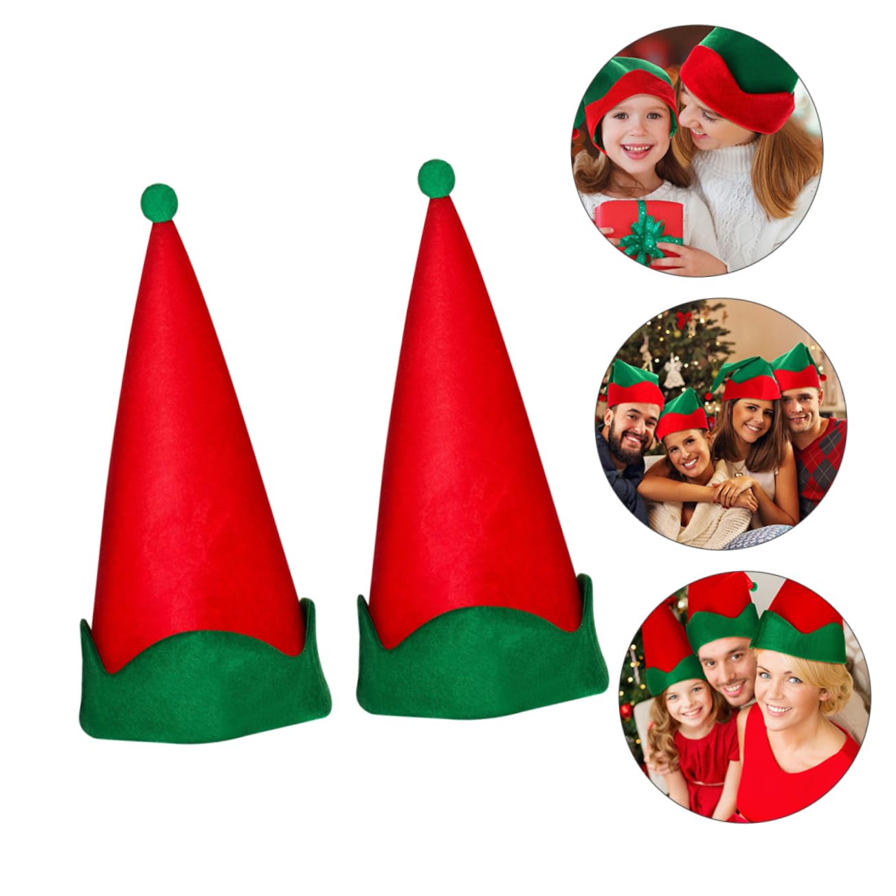 12piezas Sombreros Navideños Divertidos De De Accesorios Para Celebraciones