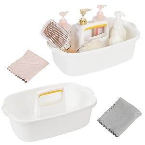 Whalegend Shower Caddy Plastic Portable Basket Storage Organizer with handle Bath Caddy Tote Cleaning Supply Organizer Cleaning caddy