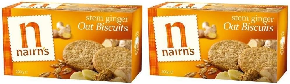 (2 PACK) - Nairns Stem Ginger Biscuits - Wheat Free| 200 g |2 PACK - SUPER SAVER - SAVE MONEY