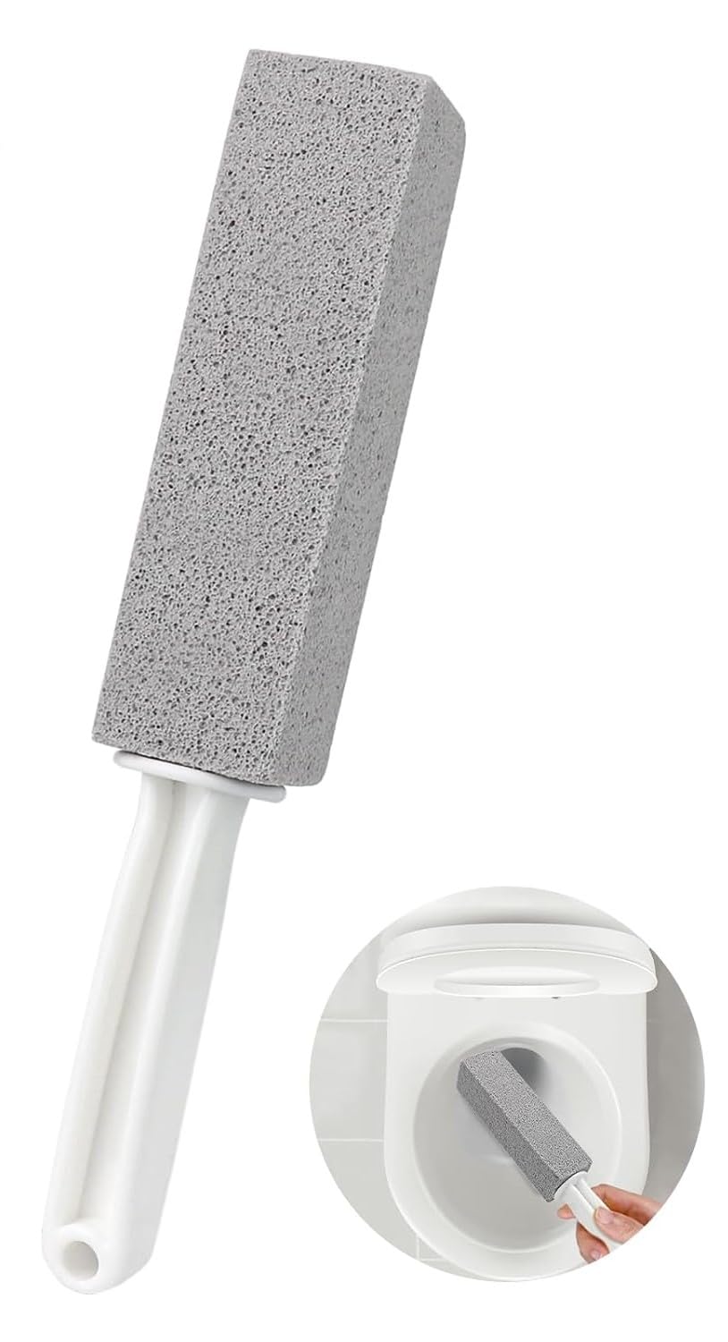 Pumice Stone Cleaning Tool with Handle, Grey, 9.5 Inch Length, for Toilet Bowl and Grill Cleaning-picture-26