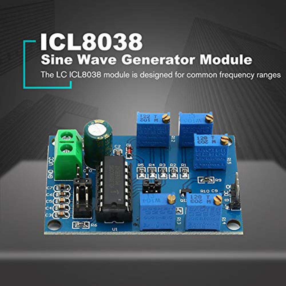 DAOKI Signal Generator Module ICL8038 Medium Low Frequency Signal Source 10Hz-450KHz Triangle Square Wave Triple Waveform Generator Module with 3 Pin Jump Wire