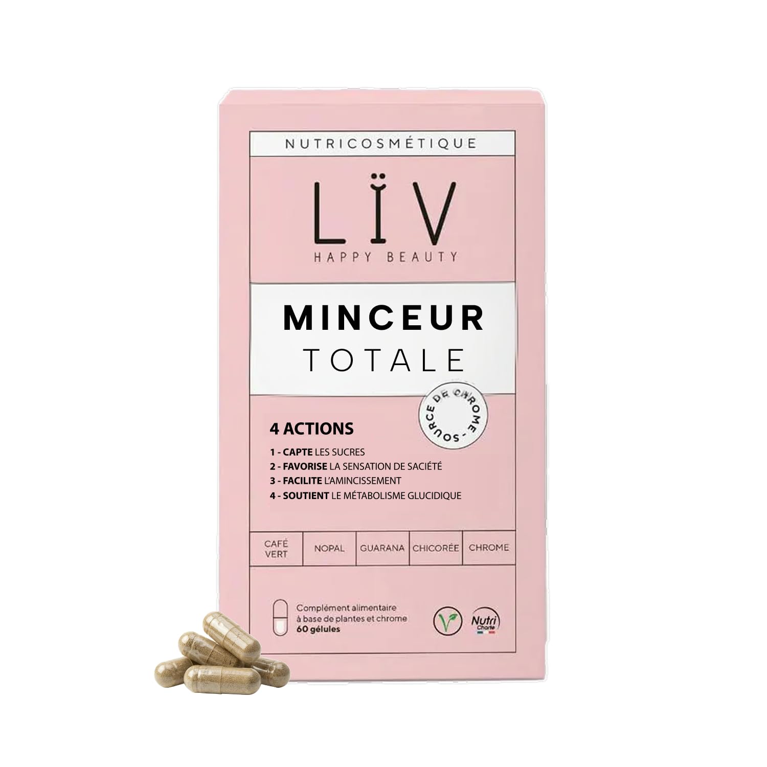 LÏV Happy Food - MINCEUR TOTALE, 1 Mois, Coupe Faim Naturel, Perte de Poids