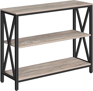 MAHANCRIS 31.5" Sofa Table, Industrial Console Table, 3-Tier Entryway Table