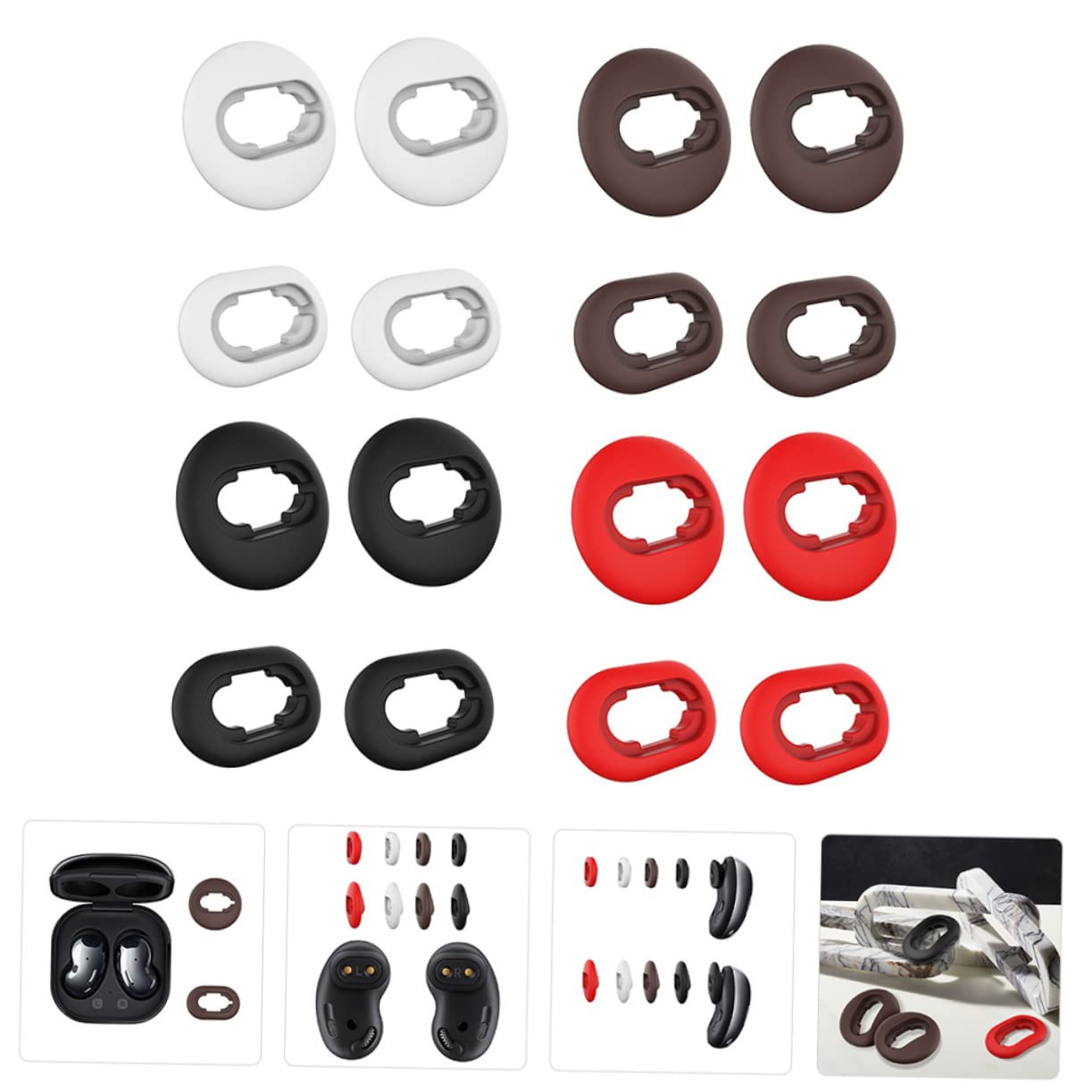 BESPORTBLE 24 Pares De Auriculares Tapones Para Los Oídos Gel De Sílice Gorro De Piel Auriculares