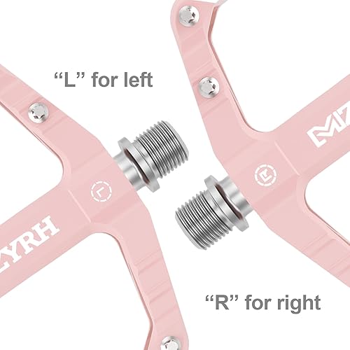 Vista 39 de MZYRH Pedales de bicicleta de montaña, pedales MTB, 9/16 pulgadas, antideslizantes, ligeros, de aleación de aluminio, pedales de bicicleta